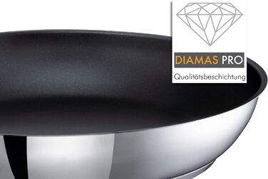 Industar Diamas Pro Stainless Steel Fry Pan - 28cm - Stiftung Warentest Winner