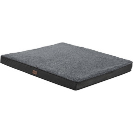 Ортопедичне ліжко для собак Juskys Milow, 76x51 см - м'яке та стабільне, знімний та пральний чохол. Підходить для маленьких собак - сірий колір.