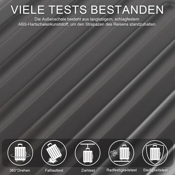 Чемодан ручної поклажі TANTOMI: жорсткий, з кодовим замком, телескопічною ручкою, темно-сірий, M