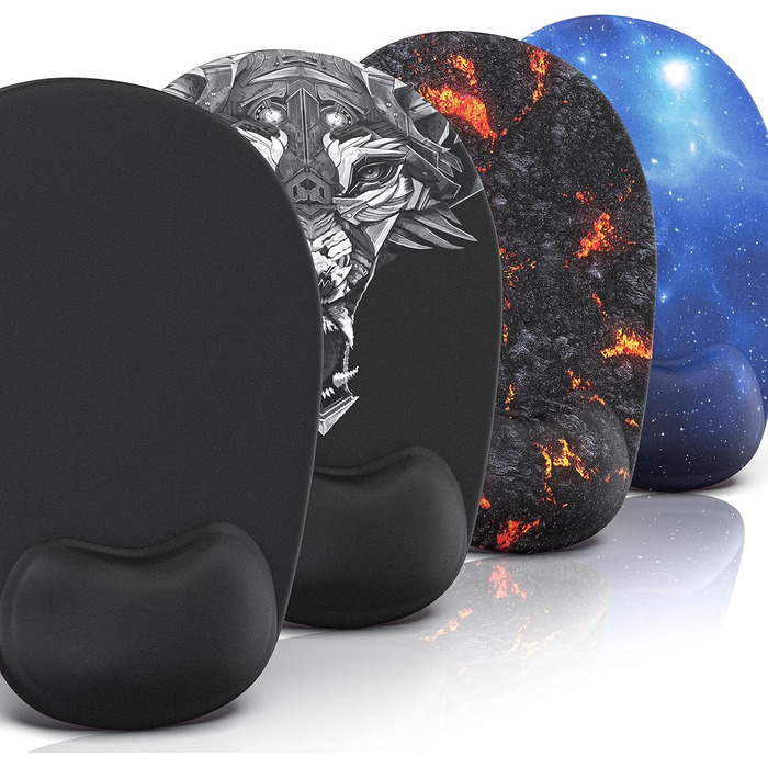 Кисетковий Mousepad CSL з гелевою підкладкою для зап'ястя - чорний (круглий)