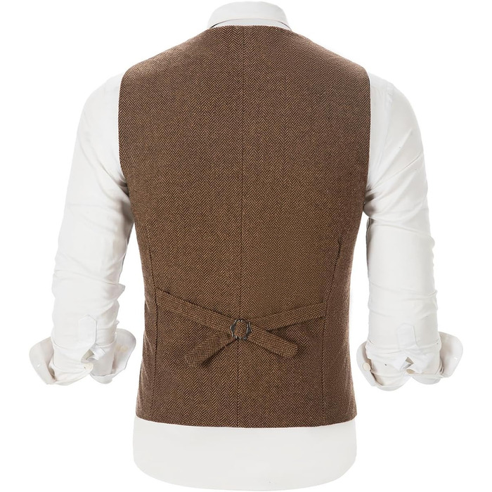 Жакет-жилет чоловічий вінтажний Wolle, класичний, формальний, приталений, для весілля, дружби, світло-блакитний, L