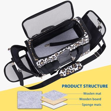 Транспортна переноска для собак та котів, складана, Leopard