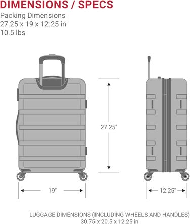 Чемодан SwissGear 7366 Hardside з розширенням та спін-колесами, середній, 23 дюйми, коралловий мандарин