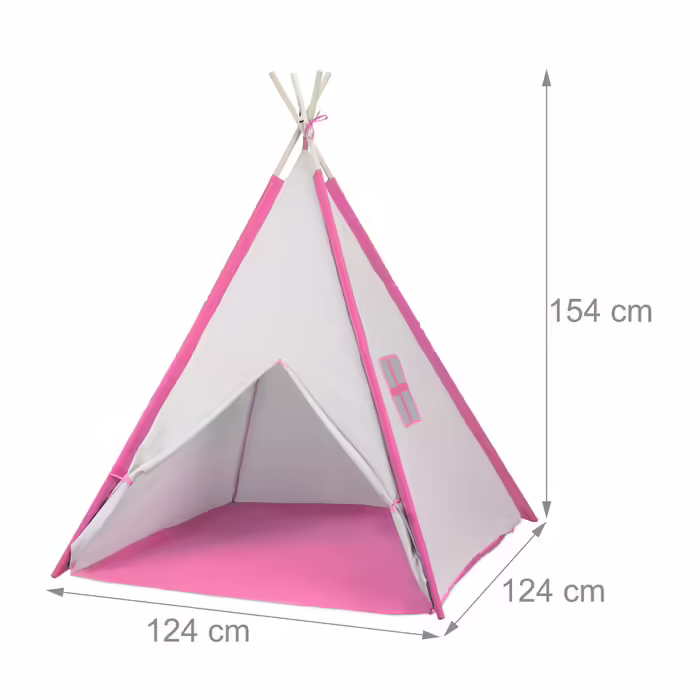 Relaxdays Teepee Play Tent with Floor Mat