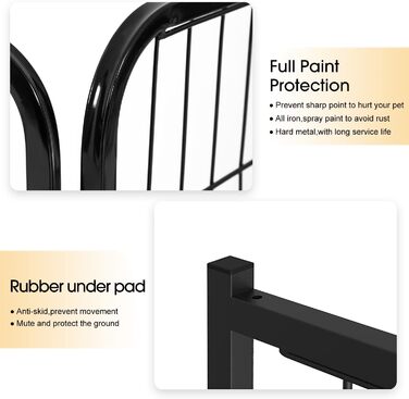 Металеве вольєр для собак BestPet з дверима, 32 панелі, різні розміри (61x81,3x101,6 см)