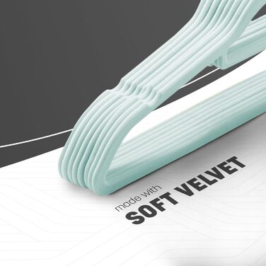 Плечики для одягу KEPLIN з антиковзаючою поверхнею, з тримачем для краваток та 360° обертанням, міцні та довговічні, економні, органайзер для шафи для костюмів, жакеток та одягу, рішення для зберігання вдома, 30 шт., м'ятно-зелений