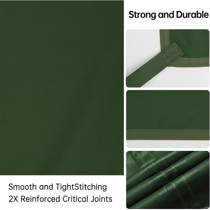 FREE SOLDIER 3x3.2m Tarp - Waterproof, UV Protection, Lightweight Camping Shelter - Military Green