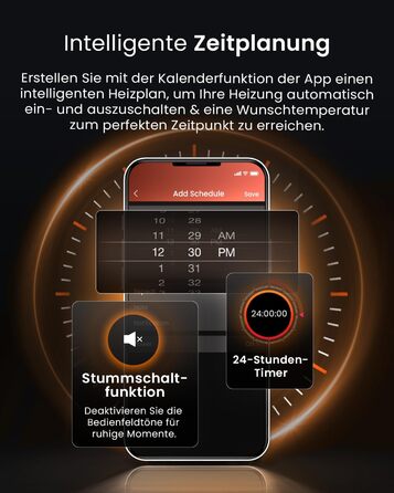 Розумний масляний радіатор Pro Breeze 2500W з 11 секціями - електричний, з Wi-Fi, таймером та термостатом