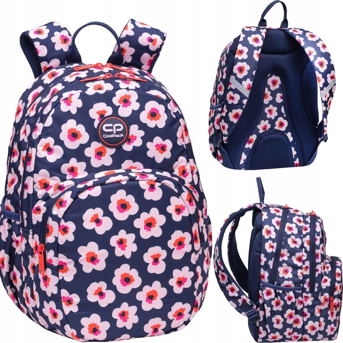 Багатовідсіковий шкільний рюкзак CoolPack (синій, помаранчевий, рожевий), 27 л