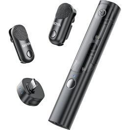 BOYA Magic-05: Бездротовий мікрофон для iPhone 15/16, Android, USB-C. Lavalier, ручний, настільний, для камери та стрімінгу