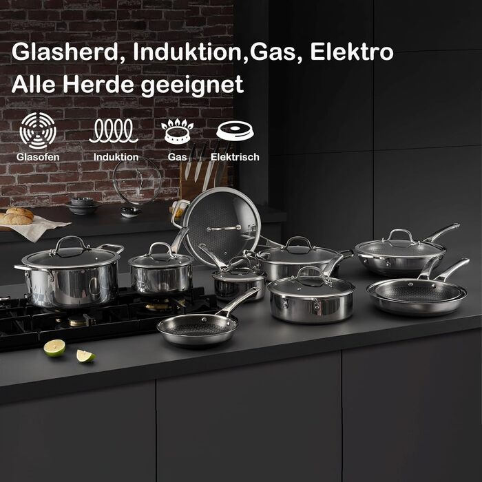 Вафельниця-вок 30 см з антипригарним покриттям, з кришкою, з нержавіючої сталі, для всіх типів плит, безпечна, можна мити в посудомийній машині