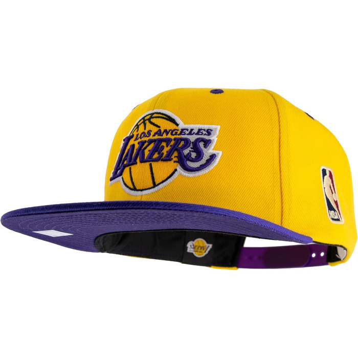 Кепка Mitchell & Ness NBA Lakers Snapback жовто-фіолетова, універсальний розмір