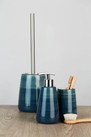 Набір для туалету WENKO Pottery Petrol: кераміка з змінним насадкою для унітазу Petrol