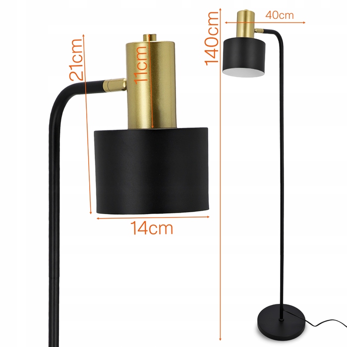 Підлогова смарт-лампа Smartled, чорно-жовта, E27, 40 Вт, 140 см