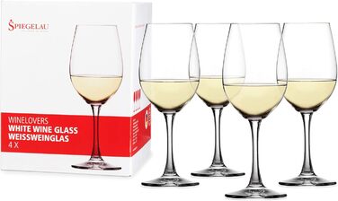 Кришталеві келихи Spiegelau для білого вина, 380 мл, набір 4 шт. Winelovers, миття в посудомийній машині