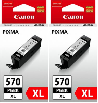 Оригінальний чорнильний картридж Canon PGI-570 XL чорний (набір 2 шт), пігментне чорнило