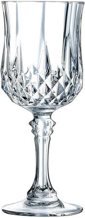 Cristal d'Arques Paris Longchamp - Wine Glass 170ml - Set of 6 - made of Kwarx - reinforced packaging - Shine, transparency, and high resistance