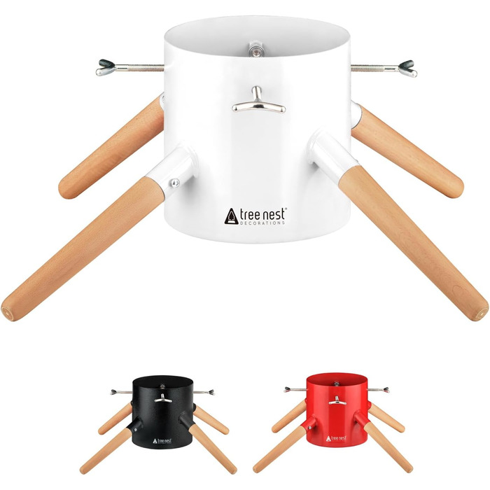 Підставка для ялинки Tree Nest - міцна, з водосховищем, для великих ялин (до 3м), діаметр 20.5 см, білий колір