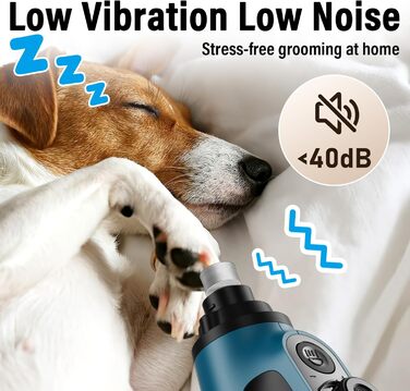 Шліфувальник кігтів для собак Casfuy Smarter Krallenschleifer – 6 режимів, LED-підсвітка, тихий, акумуляторний, для собак та котів