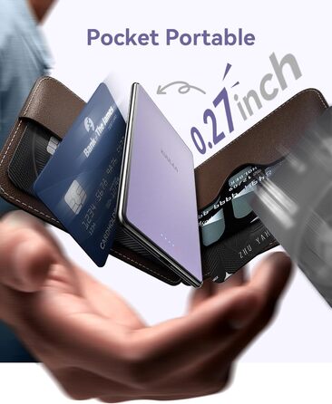 PowerBank Kuulaa Ultra Slim 5000 mAh з MagSafe, Type-C 20W, Швидка зарядка, 7.2 мм, для iPhone 16/15/14/13/12 (фіолетовий)