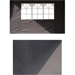 2.5x2.5M Foldable Terrace Roof, Water-Repellent, Made of Steel and Polyester (Gray Side Walls)