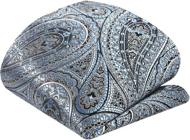 Краватка чоловіча GASSANI Paisley 7 см, набір 3 шт (чорний, блакитний, білий)