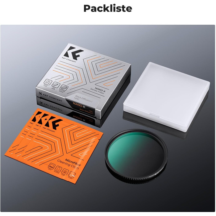 Фільтр K&F Concept Nano-K Serie Black-Mist 77mm для відео та портретної фотографії з оптичного скла з 18-шаровим покриттям