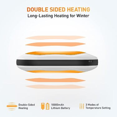 Електричний грілка для рук, 8000mAh, багаторазовий, USB, Powerbank, портативний, для дітей, жінок, чоловіків, найкращий подарунок на зимові свята