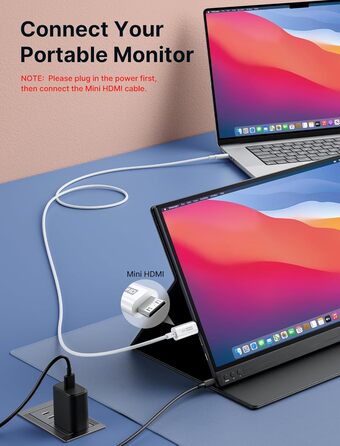 Кабель USB-C на Mini HDMI JSAUX 3м (3.3FT), 4K, для підключення ноутбука до монітора, Steam Deck, телефону