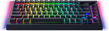 Механічна ігрова клавіатура Razer BlackWidow V4 Pro 75% з Green Switch, RGB Chroma, 6 макро-клавіші, Doubleshot ABS, QWERTY US-розкладка, чорна