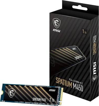 SSD MSI SPATIUM M450 1TB PCIe 4.0 NVMe M.2 - високопродуктивний накопичувач