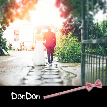 Метелик чоловічий DonDon Seiden-Look (шовковистий) 12x6 см, рожевий