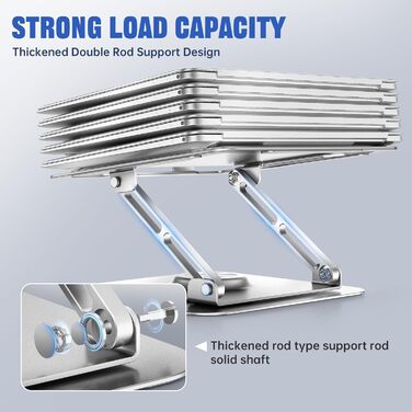 Adjustable Laptop Stand - 360° Swivel Base, Foldable & Portable - Fits 10-17 Inch Laptops (Splitter)