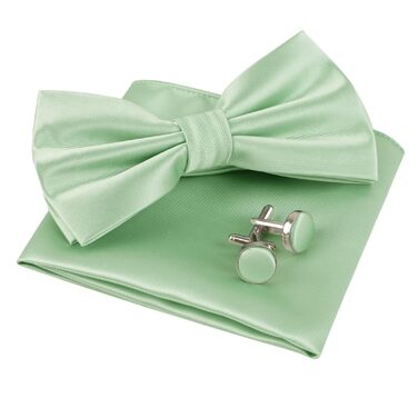 Сет аксесуарів для смокінгу Alizeal: метелик, кишеньфломастер, запонки (бордовий)