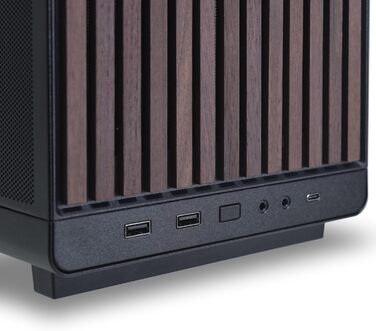 Корпус Lian Li DAN Cases A3 Wood Edition для ПК Micro-ATX з темперованим склом та дерев'яними вставками з чорного горіха