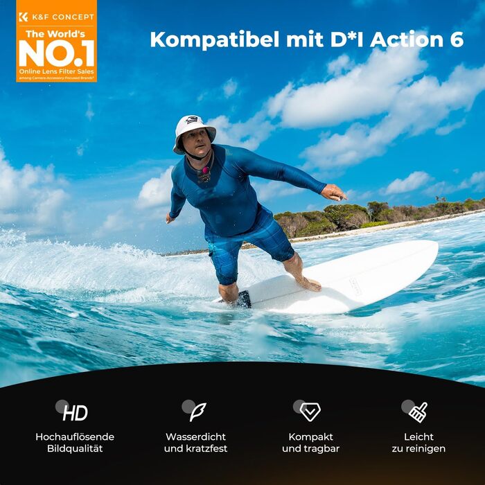 Набір фільтрів K&F Concept ND для DJI Osmo Action 6: ND8, ND16, ND32, ND64 (з поляризацією)