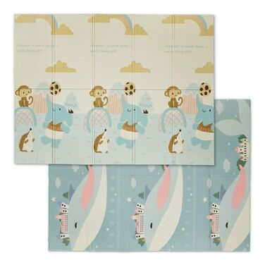 Relaxdays Foldable Play Mat with Animal Motifs