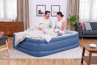 Надувний матрац Bestway Tritech Queen розмір 203x152x56 см з вбудованим насосом