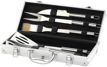 Набір для гриля Rosenstein & Söhne: нержавіюче гриль-посуд в алюмінієвому кейсі