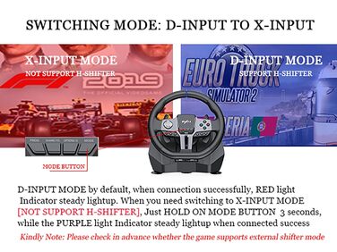 PXN V9 Gen2 Руль для ПК з педалями та перемикачем передач, 270/900° оберт, Магнітний енкодер, Датчик Hall Effect, сумісний з PC, PS4, Xbox One, Xbox Series X|S