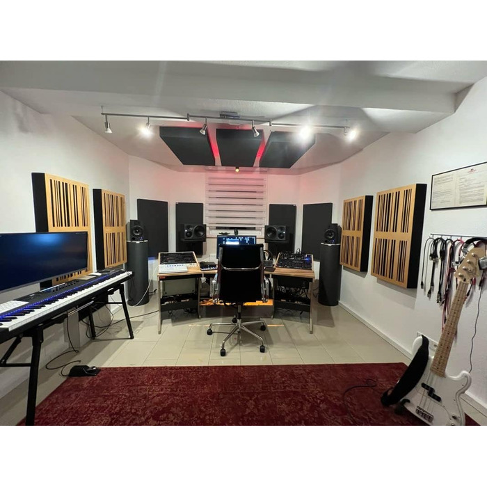 Акустична панель Bluetone Acoustics Slat AbFuser для звукопоглинання та дифузії, біла (100x50x11 см)