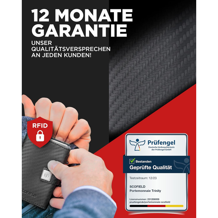Чоловічий гаманець SF SCOFIELD з відділом для монет | Тонкий гаманець на 9-11 карт | RFID захист | Гаманець-картхолдер | Гаманець для чоловіків | Розумний гаманець | Чоловічий картхолдер | Гаманець Slim | Картодзерж з відділом для монет Mini (Carbon - Fir
