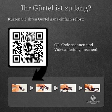 Чоловічий шкіряний ремінь Lindenmann, 30 мм, чорний, довжина 110 см
