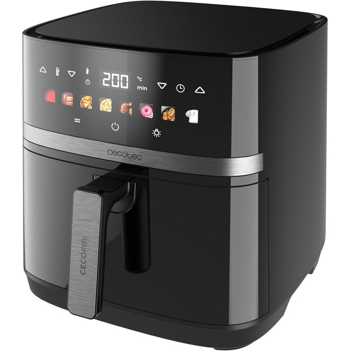 Фритюрниця Cecotec Cecofry Grill Duoheat 10000 з подвійним нагрівом, 2800 Вт, 8 л, чорна