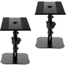 Підставка для акустики, 2 шт, 24.1 x 22.9 см, металева платформа, плоске дно, сумісна з будь-яким столом, ідеальна для студійних моніторів 12.7-17.8 см, книжкових полиць, динаміків 5'-7'