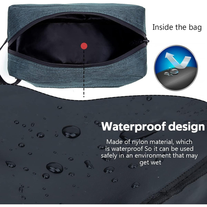 Чоловіча та жіноча дорожня косметичка FUNSEED для туалетних аксесуарів, органайзер для косметики (сірий)