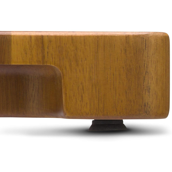 Дерев'яний обробний стіл WMF Schneidebrett Holz, великий, масивний, 40 x 32 x 4 см, акація, захист леза, велика поверхня, кухонний стіл, стильна окантовка, гумові ніжки