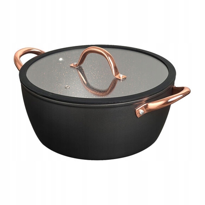 Набір каструль MG Home Rose Gold, 6 предметів, алюміній (16 см, 20 см, 24 см)