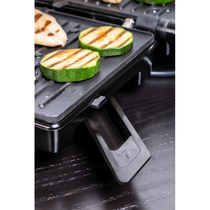 Електричний контактний гриль Eldom SVAD, складаний, сріблястий/сірий, 2000 Вт