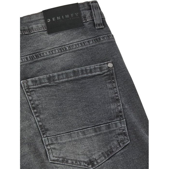 Чоловічі джинси DENIMFY Stretch Straight Fit, бавовна, синій, чорний, сірий - розміри 30-40